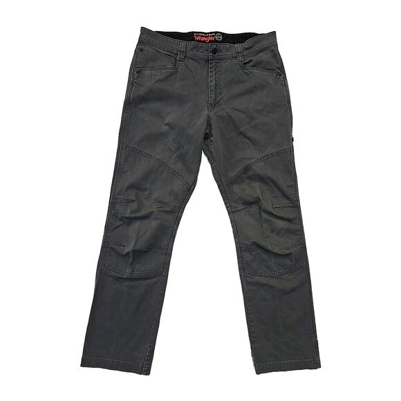 Wrangler All Terrain Gear Mens Utility Pant 34x32 Gray Reinforced Knee Workpants - Picture 1 of 15